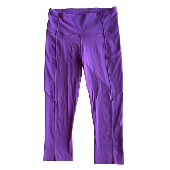 Lululemon Fast and Free High-Rise Crop 19" Moonlit Magenta Sz 6 - Picture 5 of 8
